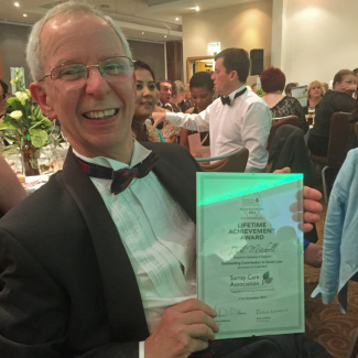Paul Mitchell received a lifetime achievement award for outstanding contribution to social care at Surrey Care Awards